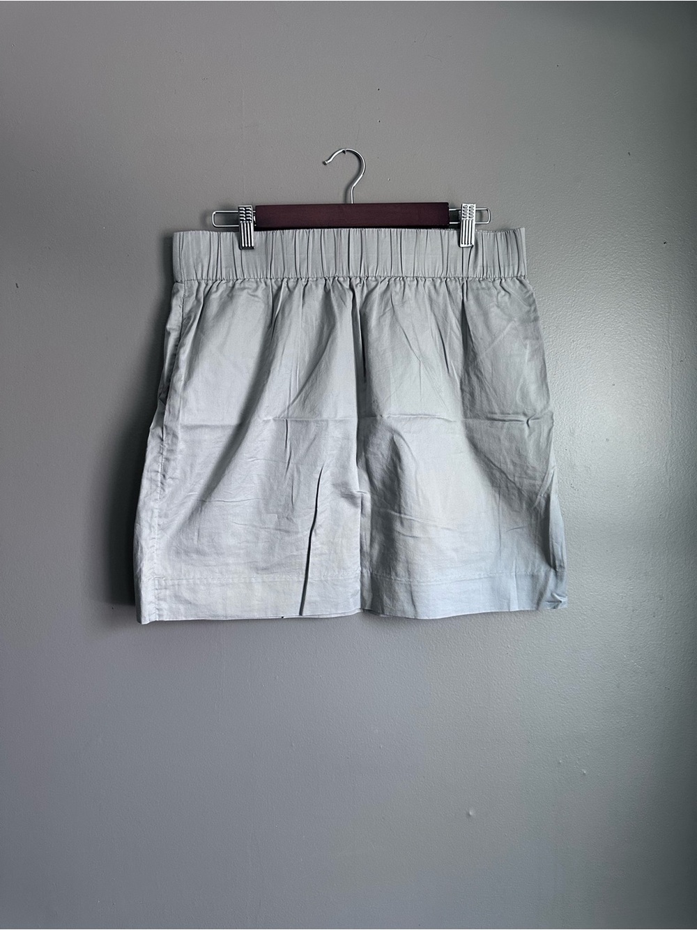 J. Crew Cotton Mini Skirt Size 8 J.Crew Pull-on Lightweight Muted Gray Skirt